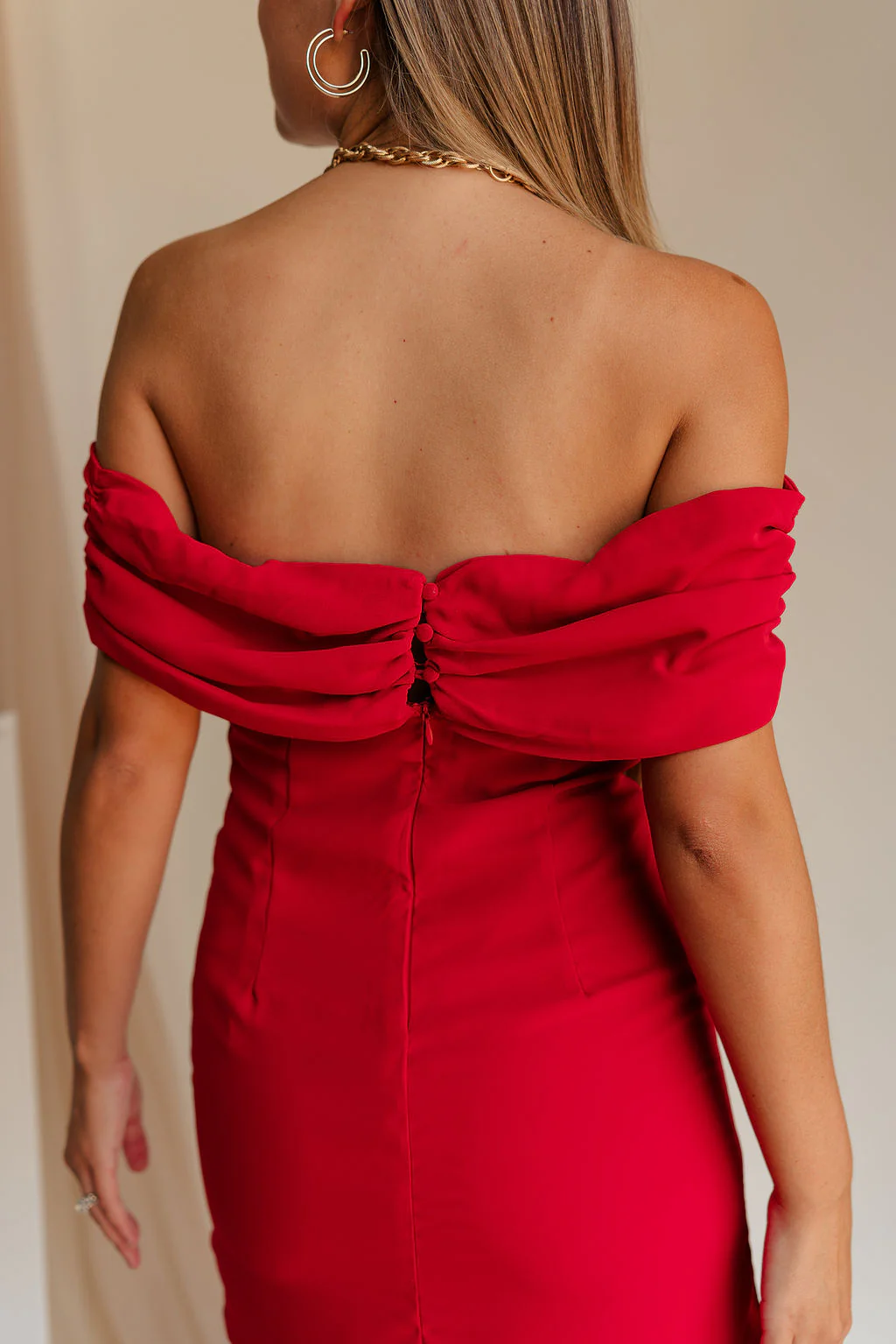 Adeline Red Mini Dress - Image 5