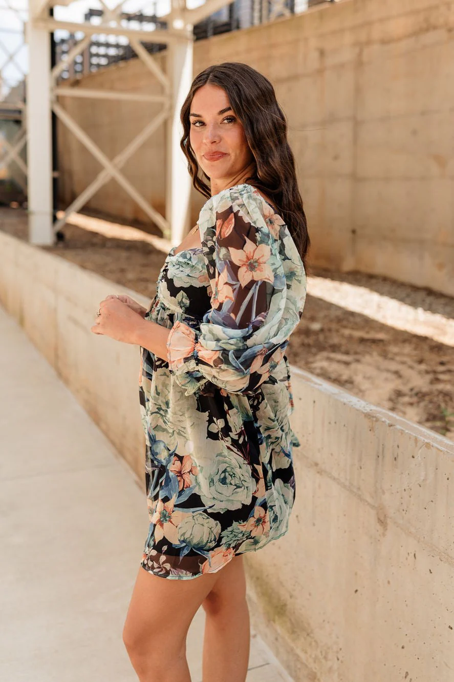Alexa Floral Babydoll Mini Dress - Image 6