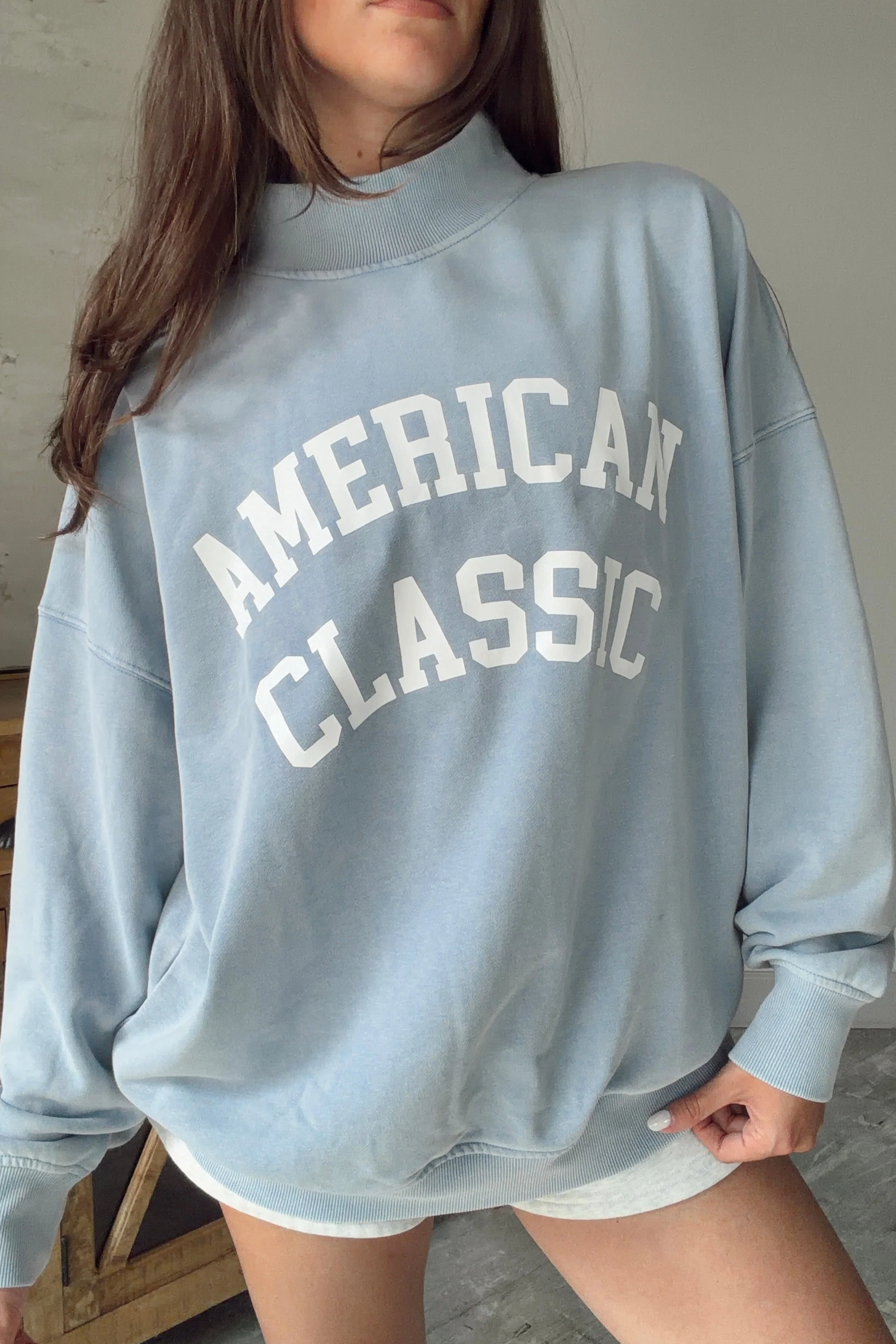 American Classic USA Blue Reversible Sweatshirt