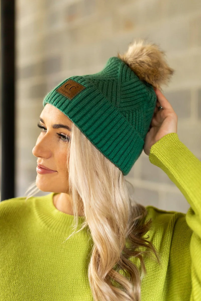 Anchorage Beanie In Green - Image 2