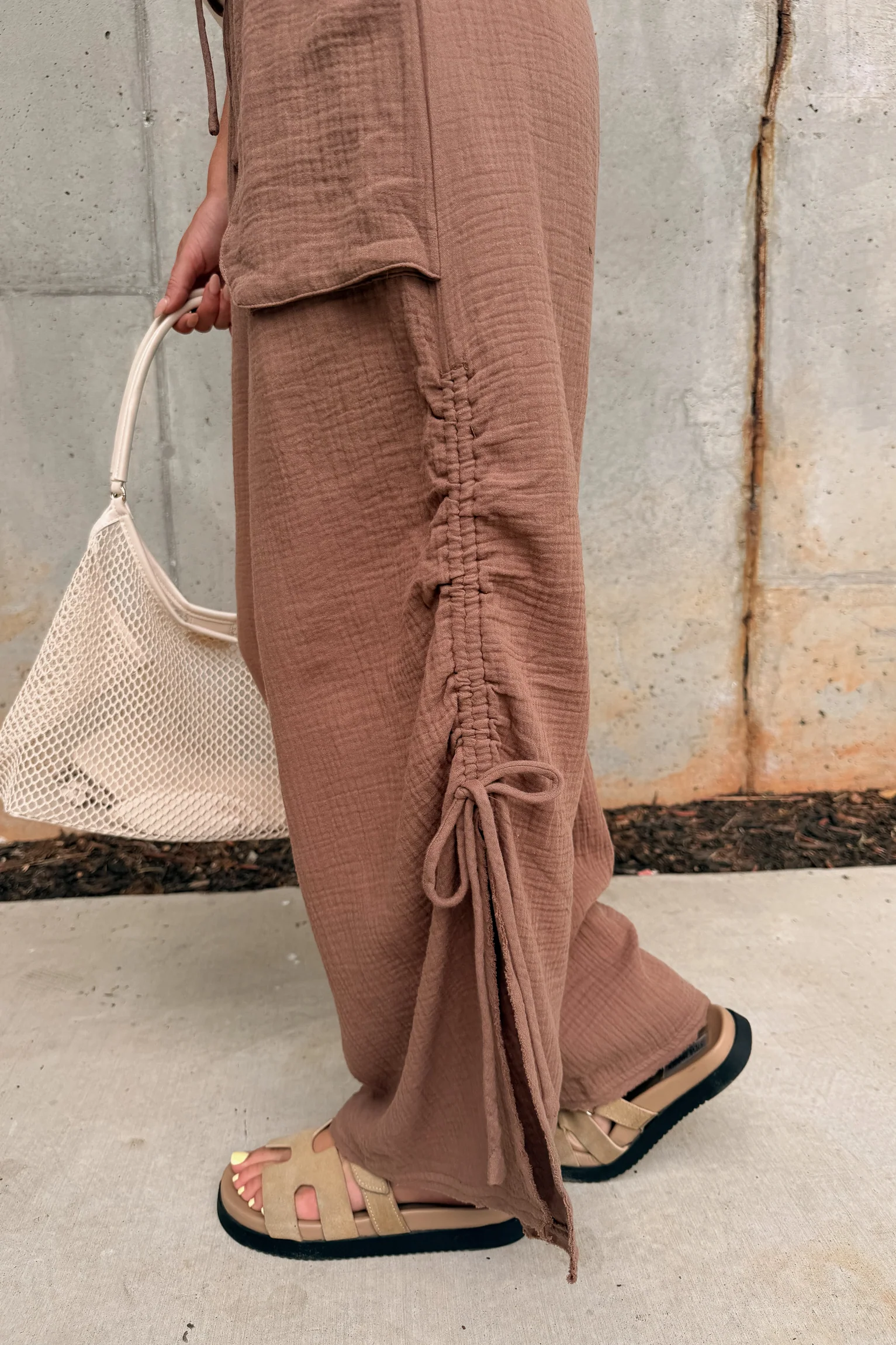 Carter Brown Gauze Cargo Pants - Image 2