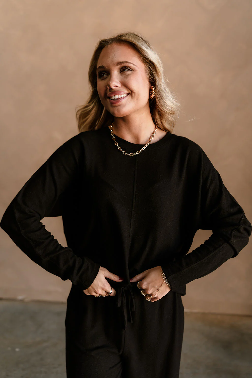 Charlotte Black Loungewear Set - Image 2