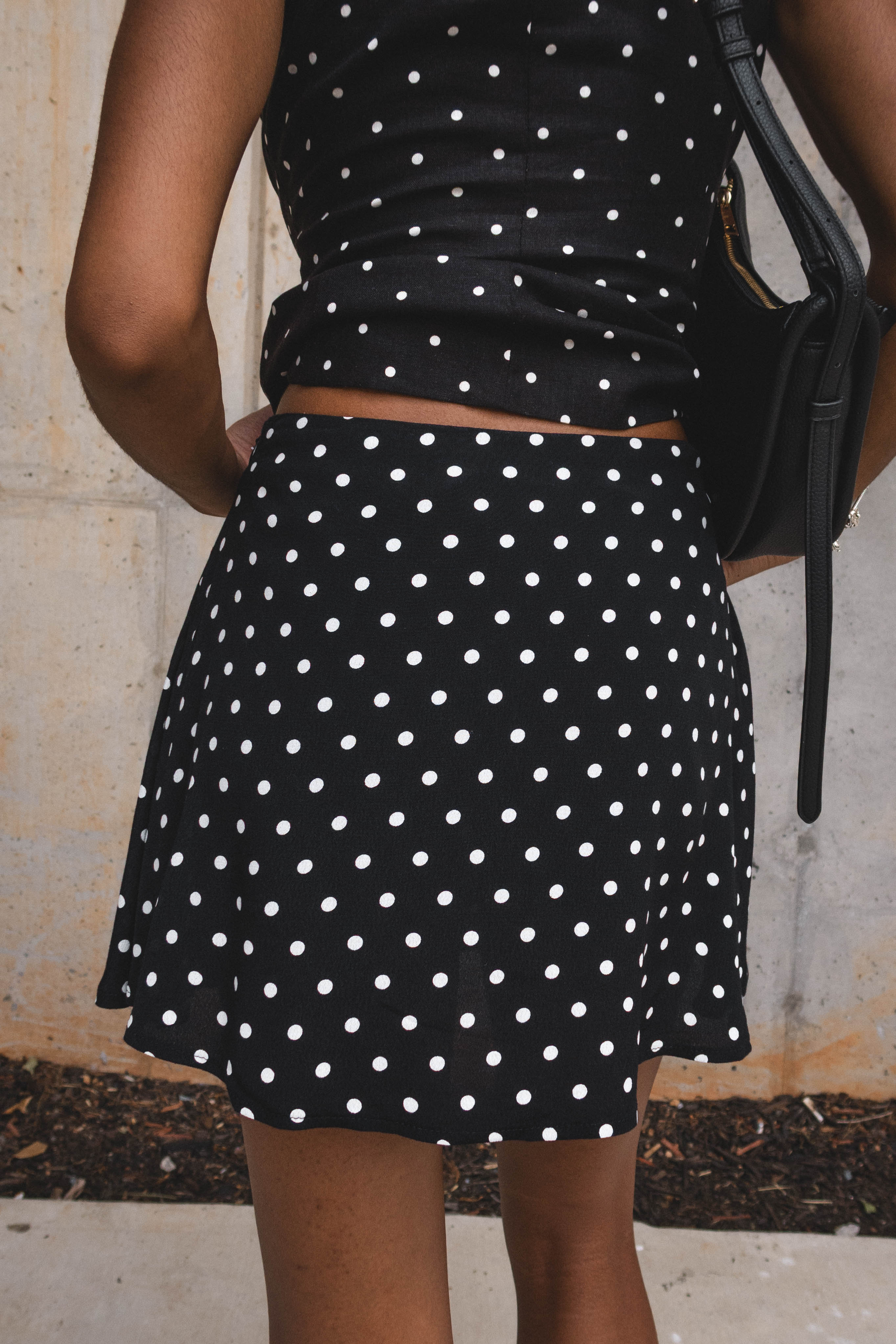 Clea Black & White Polka Dot Mini Skirt - Image 5