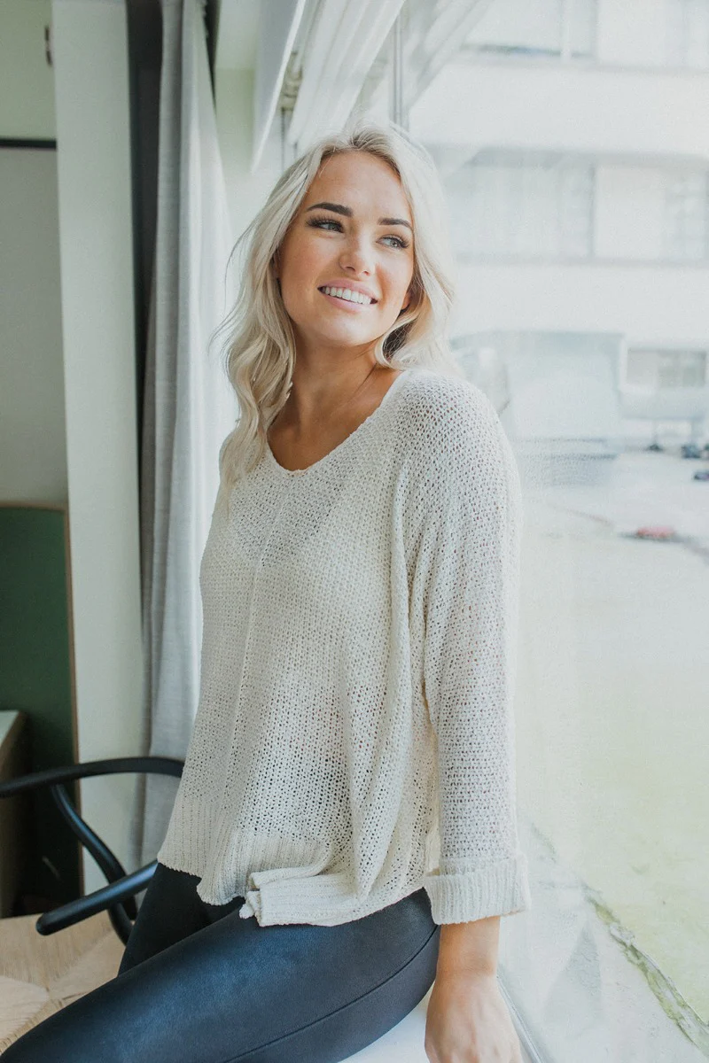 Easy Breezy Top In Cream - Image 5