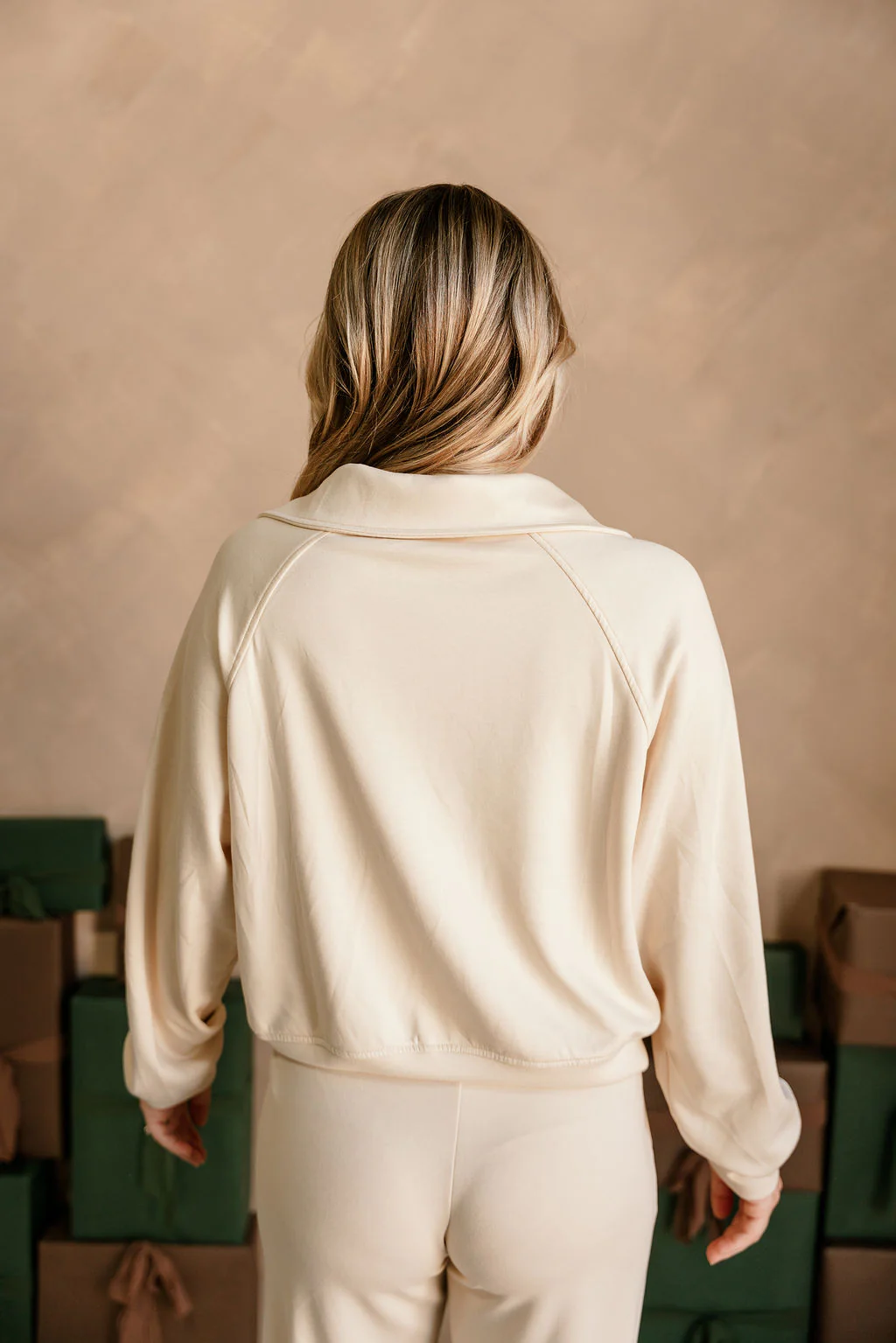 Dakota Cream Butter Soft Quarter-Zip Pullover - Image 4