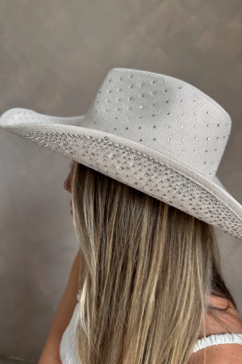 Dolly Ivory Rhinestone Cowgirl Hat - Image 2