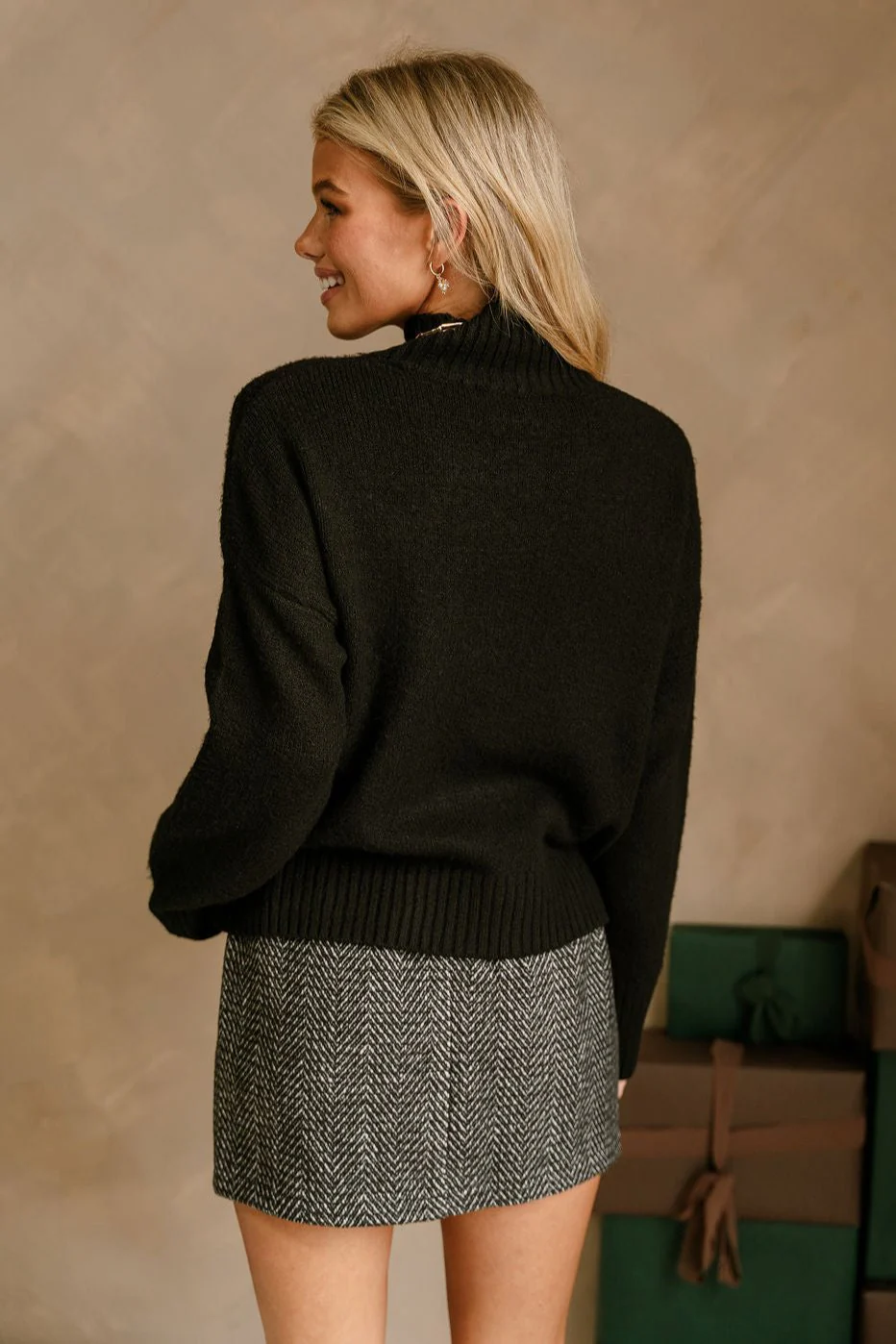 Emersyn Black Mock Neck Sweater - Image 8