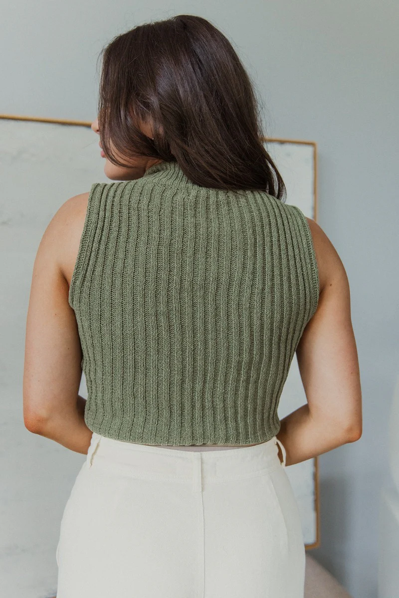 I Go Back Tank in Olive - Image 6