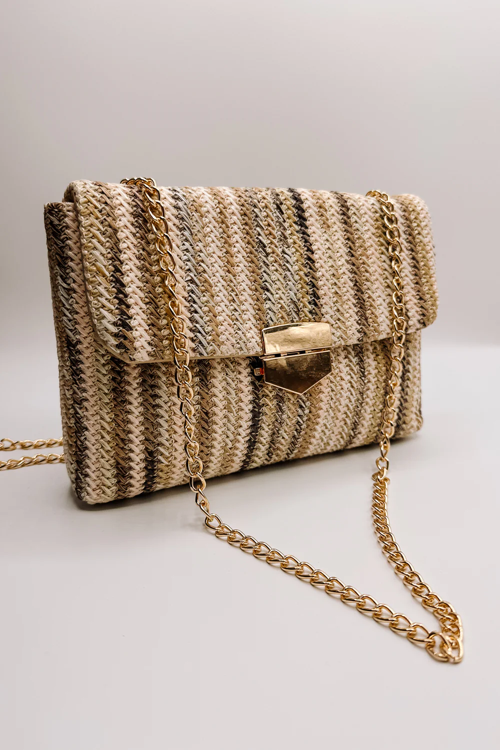 Janie Natural Multi Gold Chain Purse - Image 10