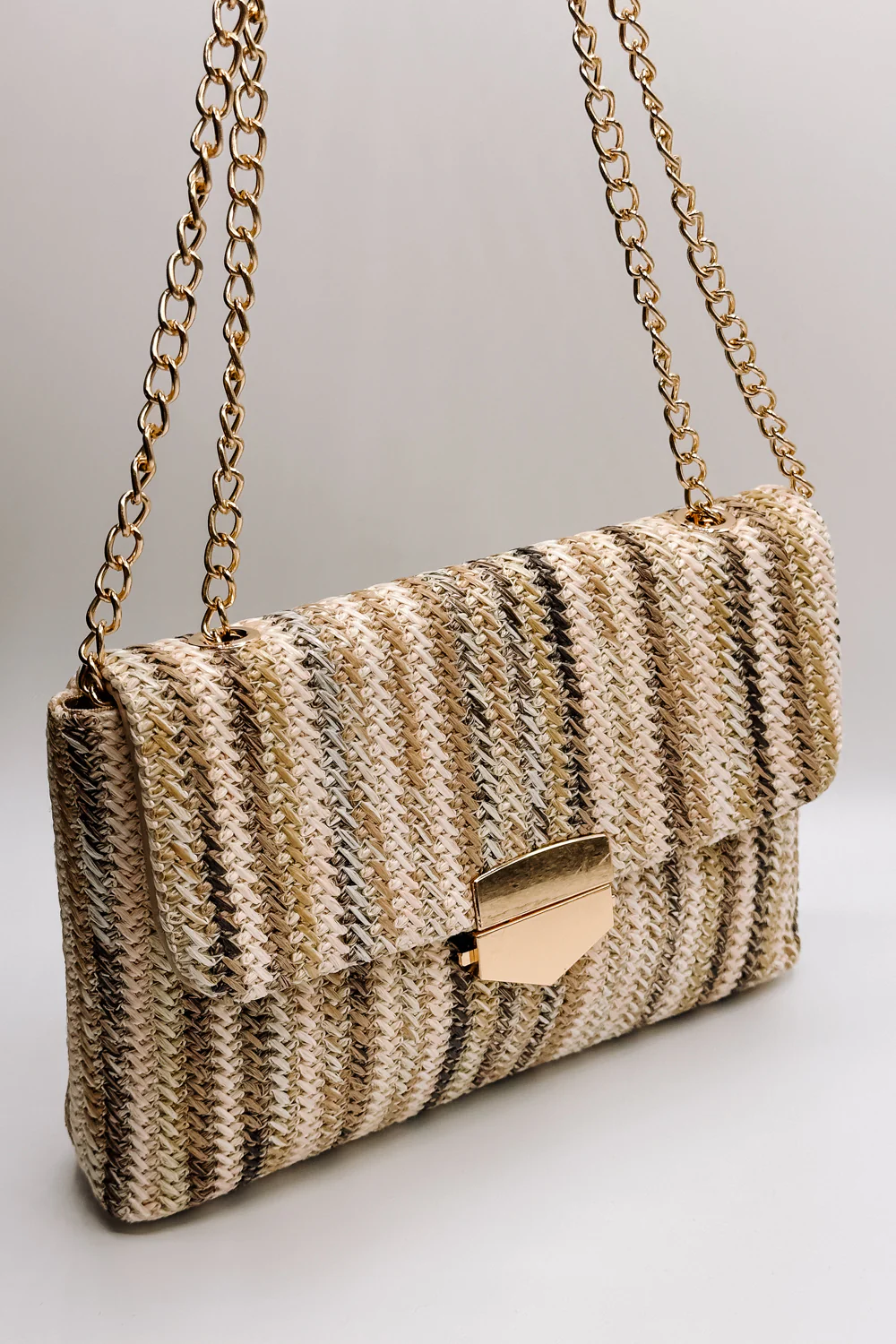 Janie Natural Multi Gold Chain Purse - Image 4