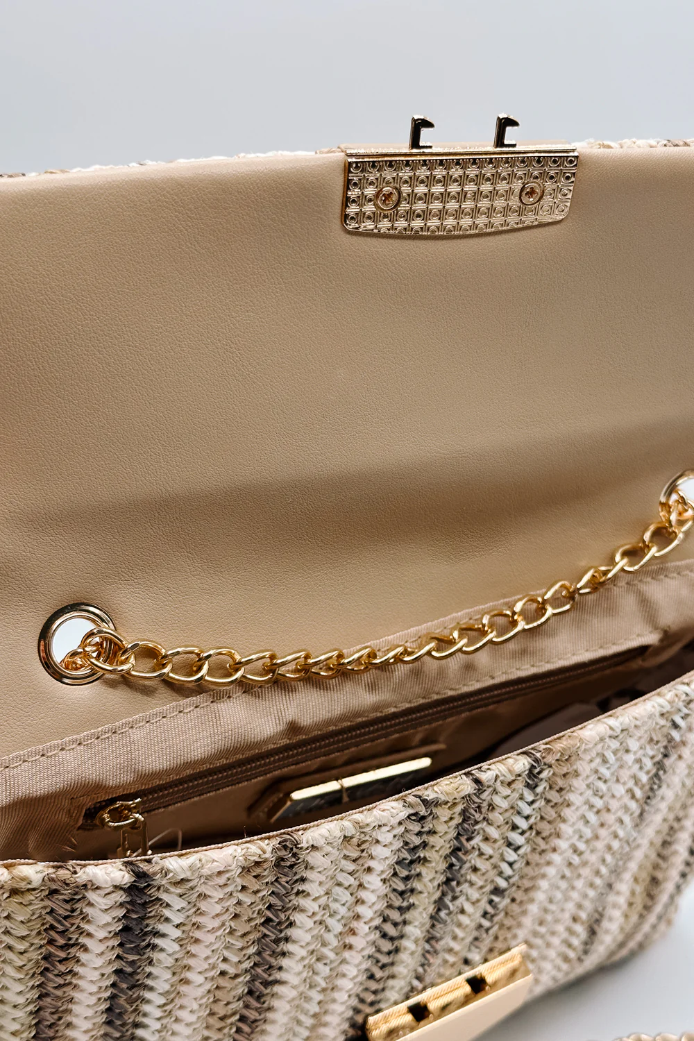 Janie Natural Multi Gold Chain Purse - Image 5