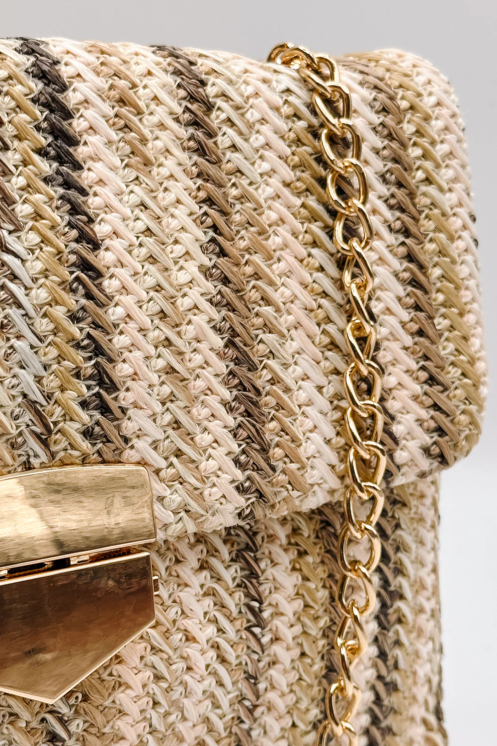 Janie Natural Multi Gold Chain Purse - Image 9