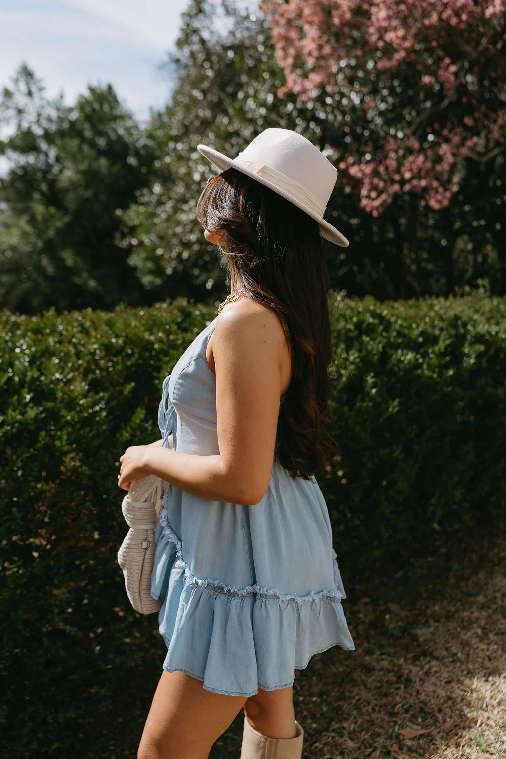 Joanie Beige Brimmed Hat - Image 5