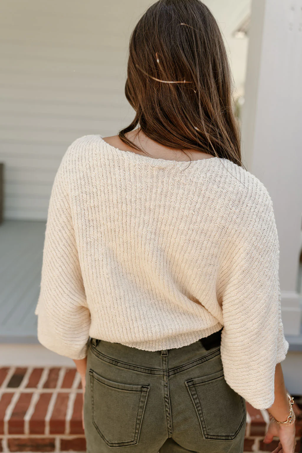 Luca Cream Short Sleeve Sweater - Image 5