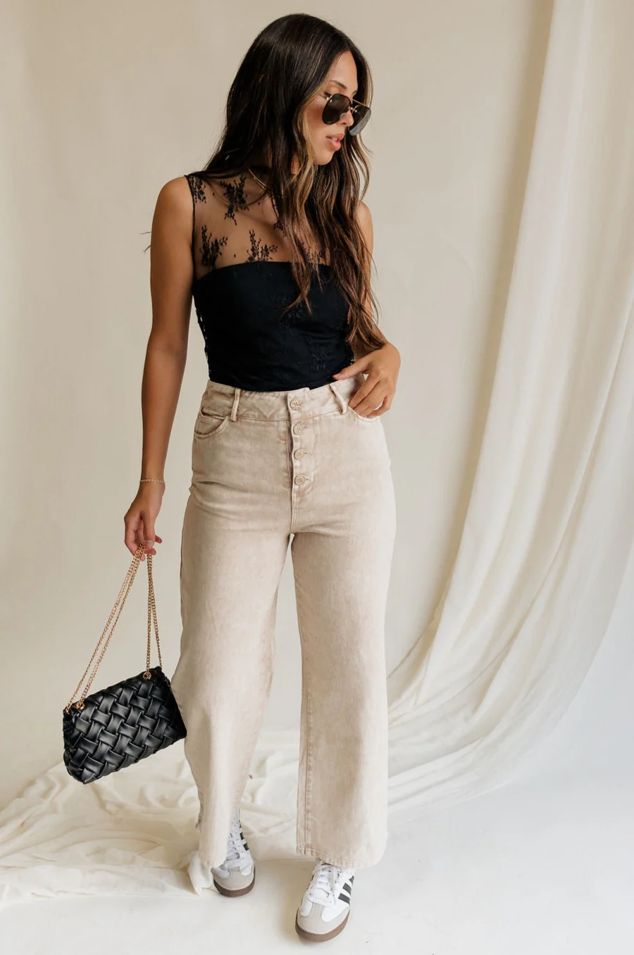 Marie Washed Taupe Denim Pants