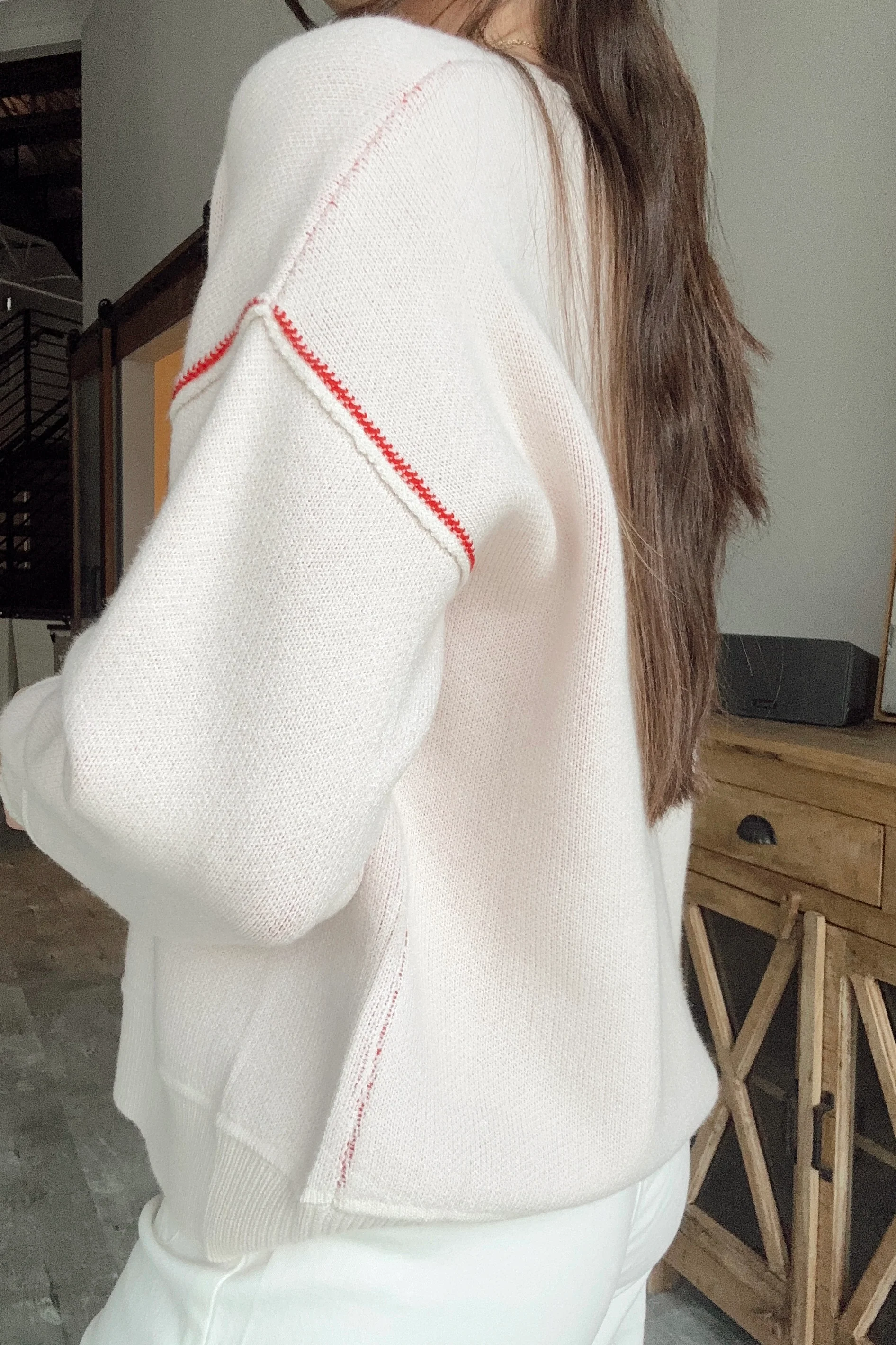 Merry Cream & Red Sweater - Image 3