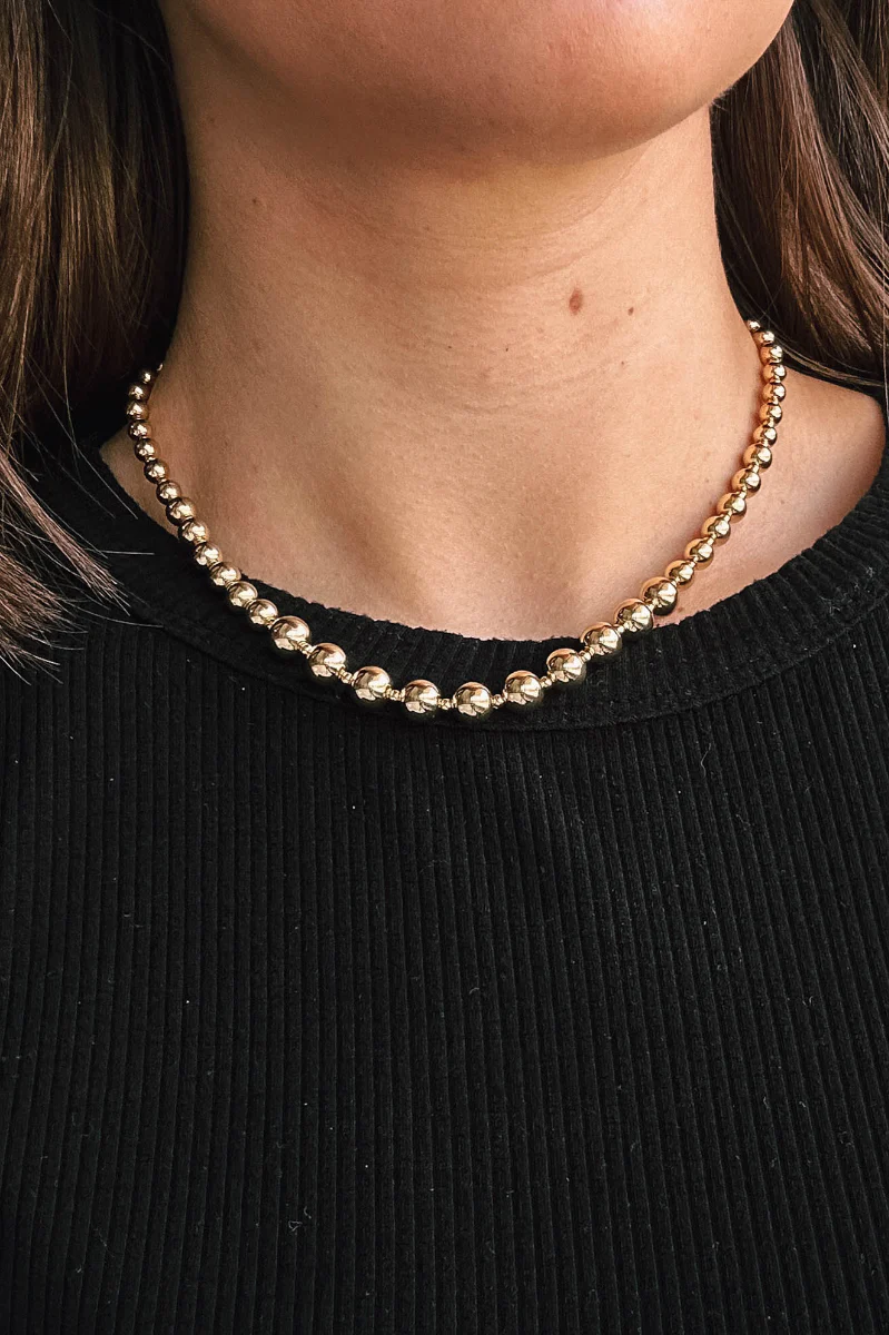 Noelle Gold Beads Necklace