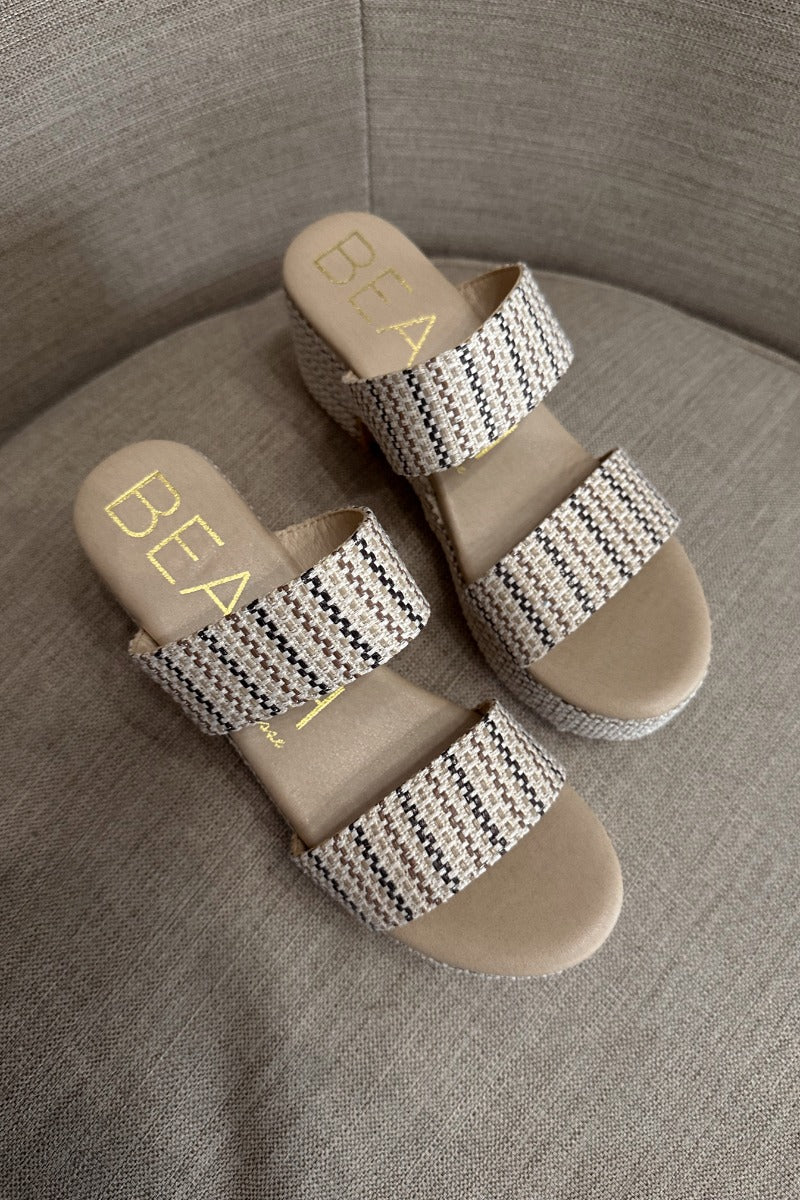 Ocean Ave Platform Sandal in Ivory Mosaic - Image 3