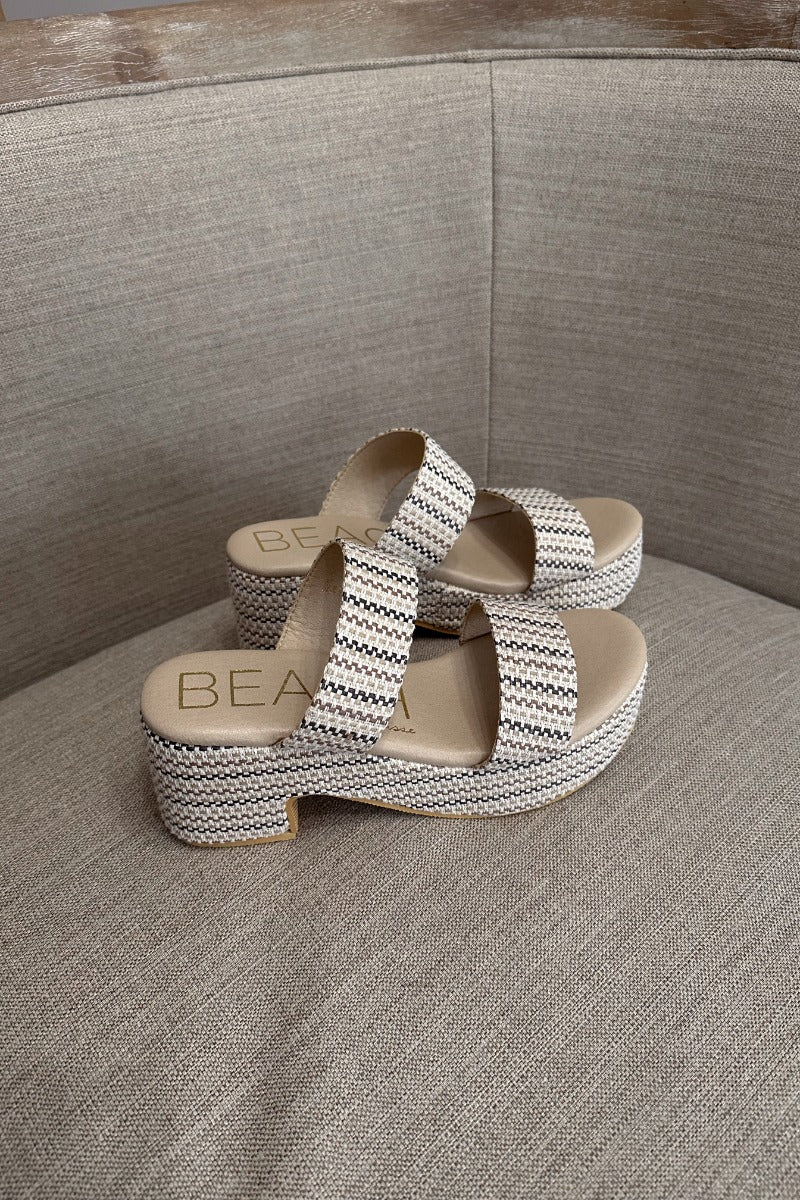 Ocean Ave Platform Sandal in Ivory Mosaic - Image 4