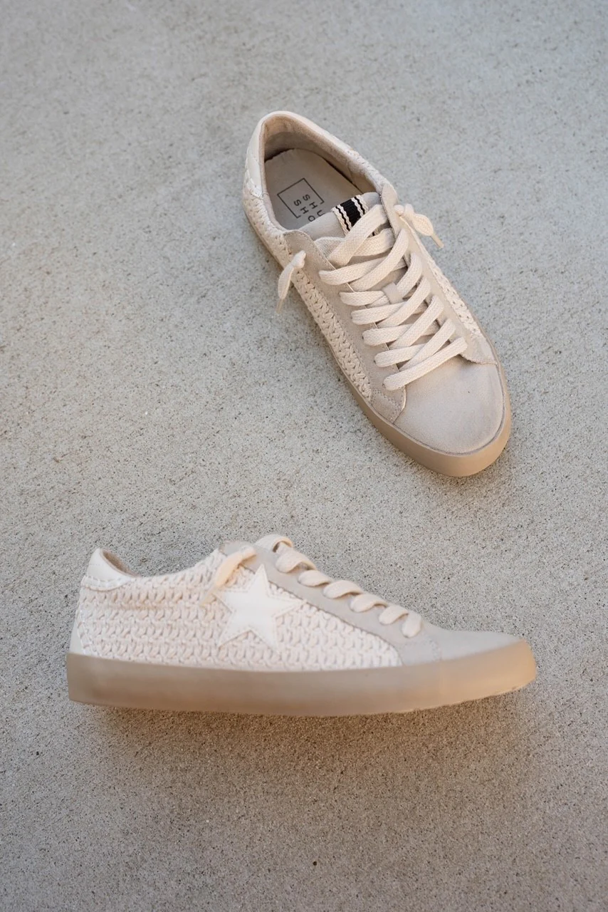 Paula Sneaker in Bone Woven