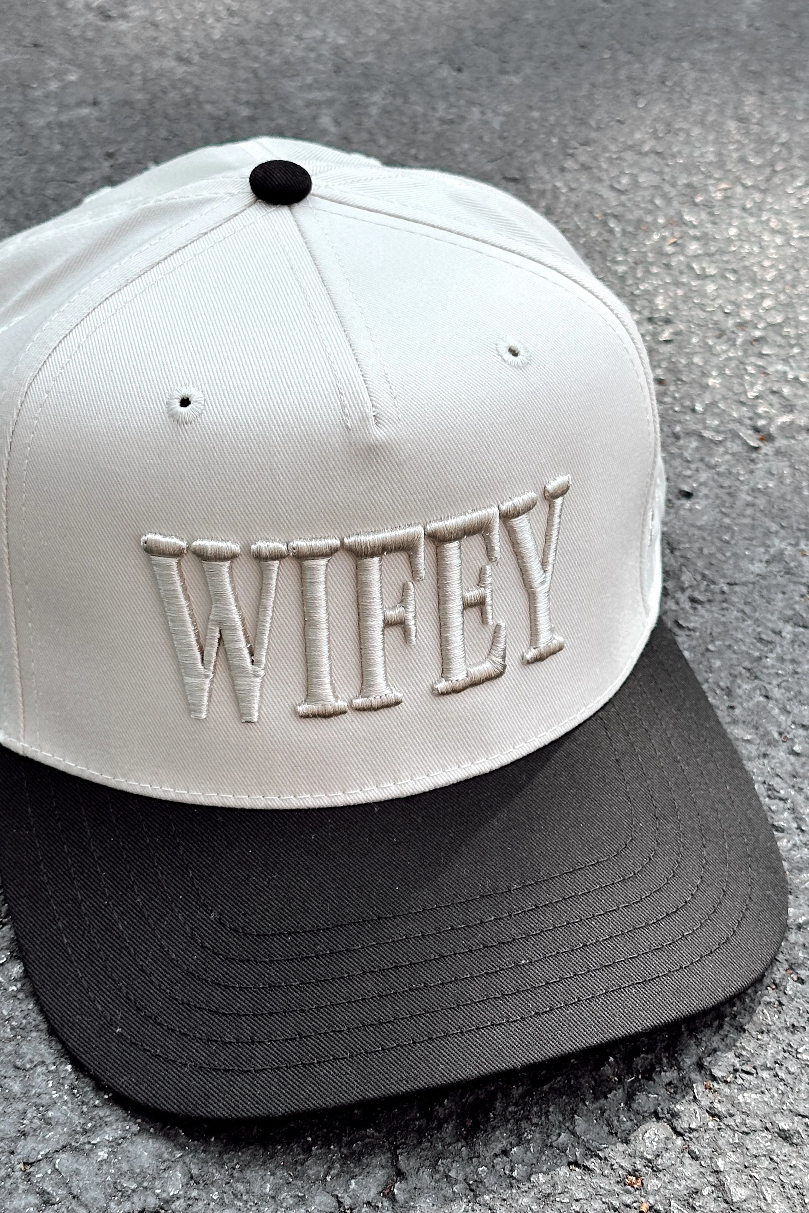 Wifey Tan & Black Trucker Hat - Image 2