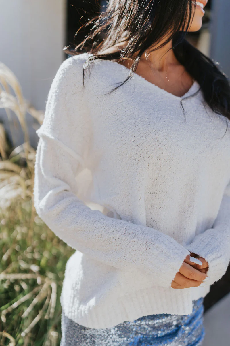 Winter Wonderland Sweater in White - Image 4
