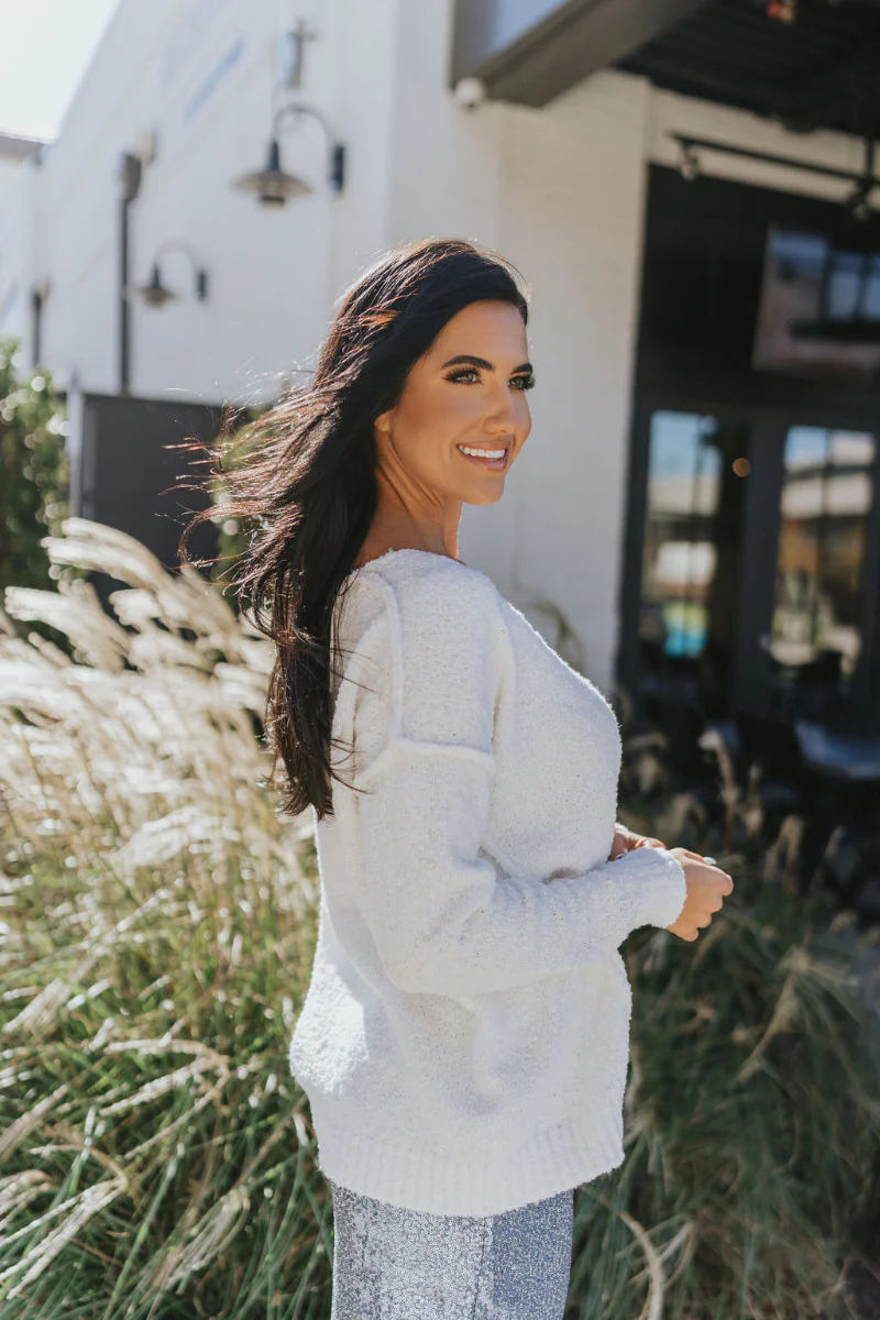 Winter Wonderland Sweater in White - Image 5